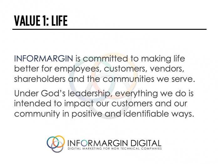 Informargin Value #1 Life