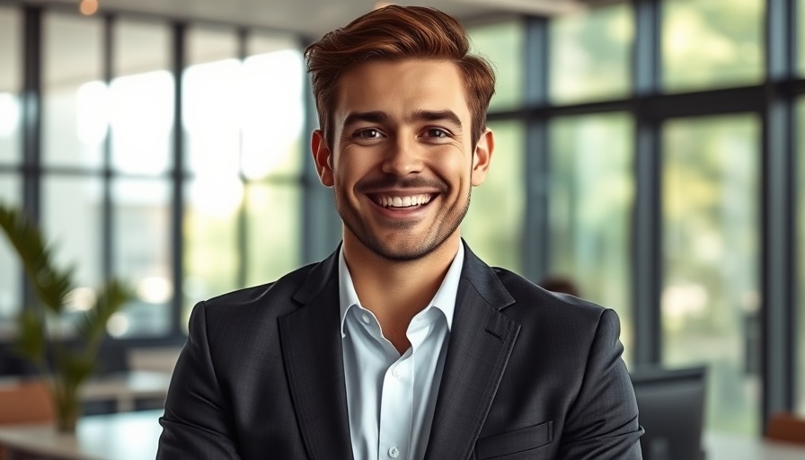 Confident young professional in modern office environment