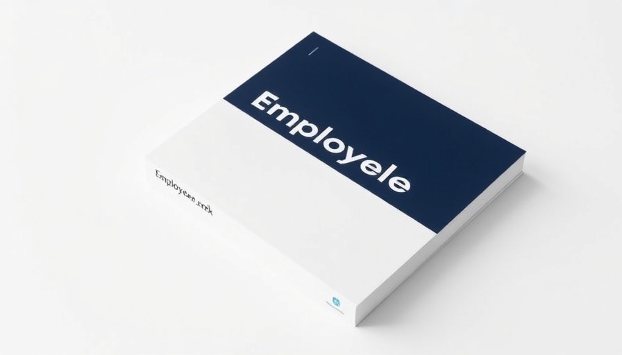 Navy blue employee handbook template for 2023.