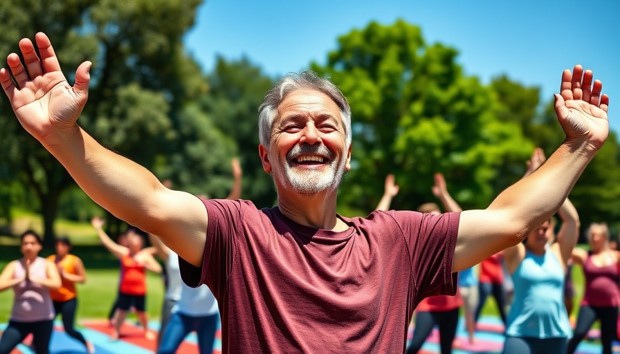 Group exercise illustrating PEO benefits outdoors.