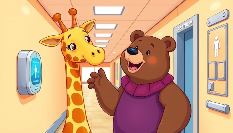Children's HVAC book cover featuring a giraffe and bear adjusting a thermostat.