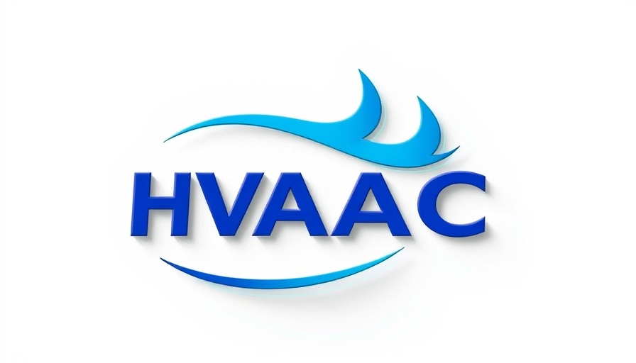 Abstract blue logo representing small HVAC businesses.