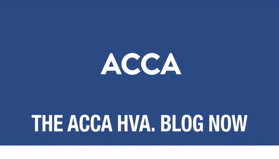 ACCA HVAC blog promotional graphic with logo and text.