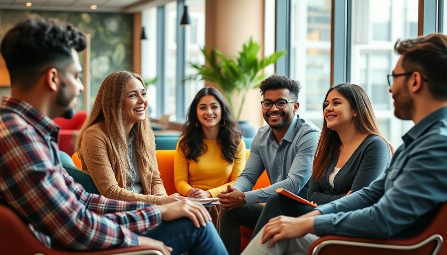 Young professionals in modern office discussing advisor equity.