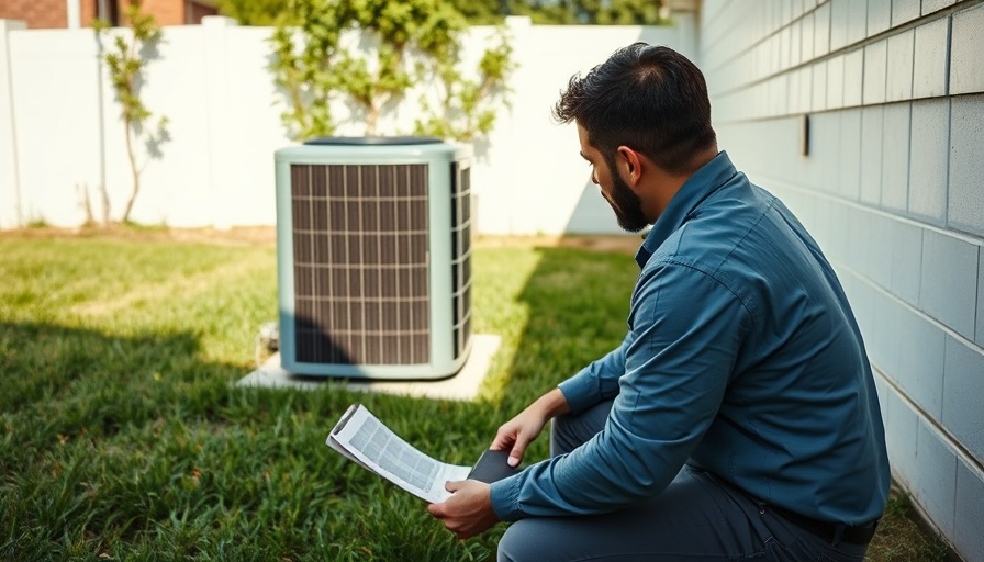 HVACR Business technician performing maintenance check