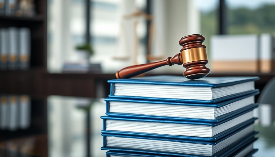 Vinson & Elkins Denver office legal binders and gavel on table