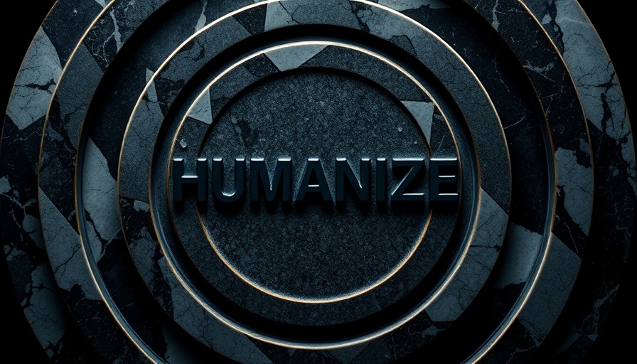 Human Capital circular design with 'HUMANIZE' text on marble texture.