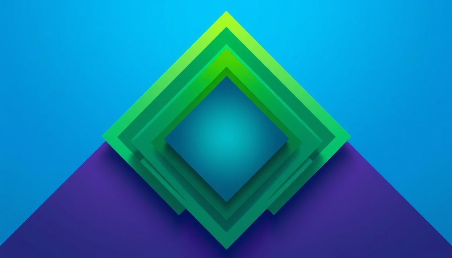 Abstract geometric design symbolizing AI technology concepts.