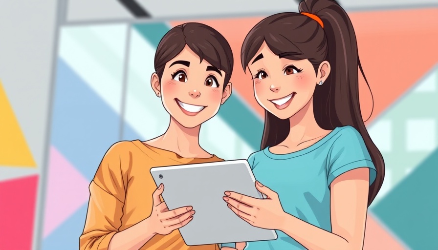 Two women with tablet exploring marketing spend optimization concepts.