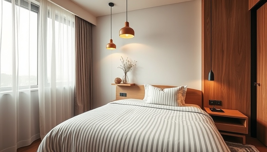 Cozy hotel room at Hôtel Dalila with soft lighting and modern decor.
