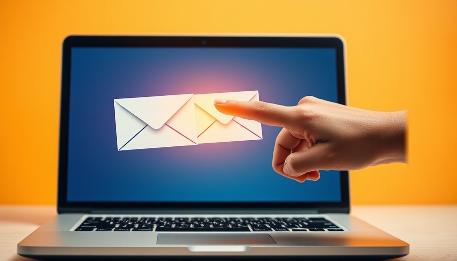 Follow-up emails concept with send button and digital communication.
