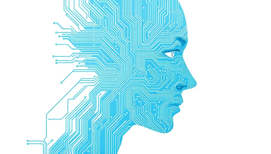 Futuristic digital circuit face depicting AI in fitness.