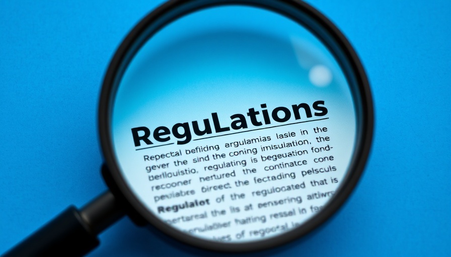 Magnifying glass on regulations text concept, energy efficiency standards rollback.