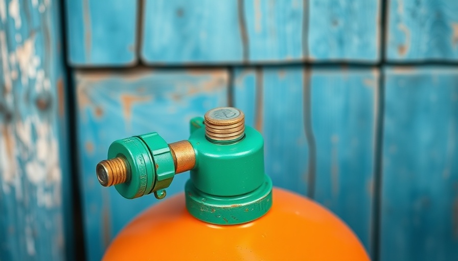 A2L refrigerants safety training cylinder with green valve.