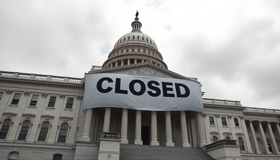 U.S. Capitol with a closed sign during government shutdown, highlighting payment disruptions for contractors.