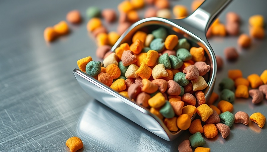 Sanitation in packaging facilities: clean pet food display.