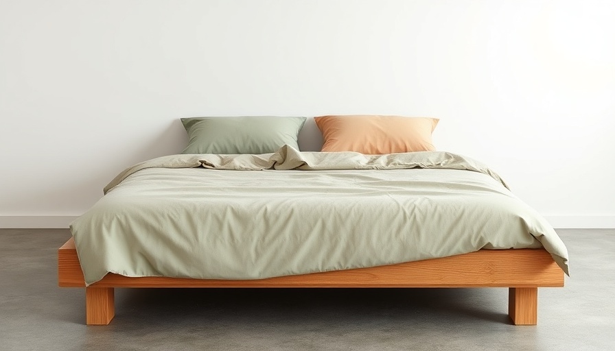 Minimalist bedding set during Sleep Week bedding sales.