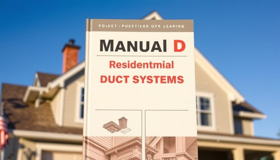 Manual D duct design book cover with house background