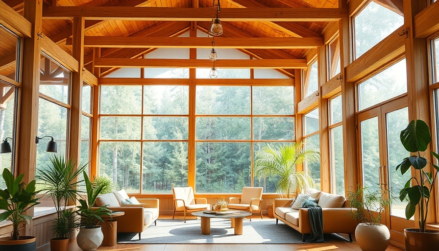 Rustic Florida home restoration with wooden beams and large windows
