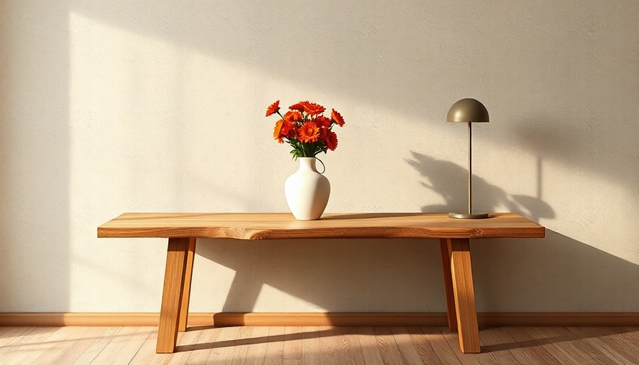 Minimalistic table at New Printemps Opening NYC with vibrant flowers.