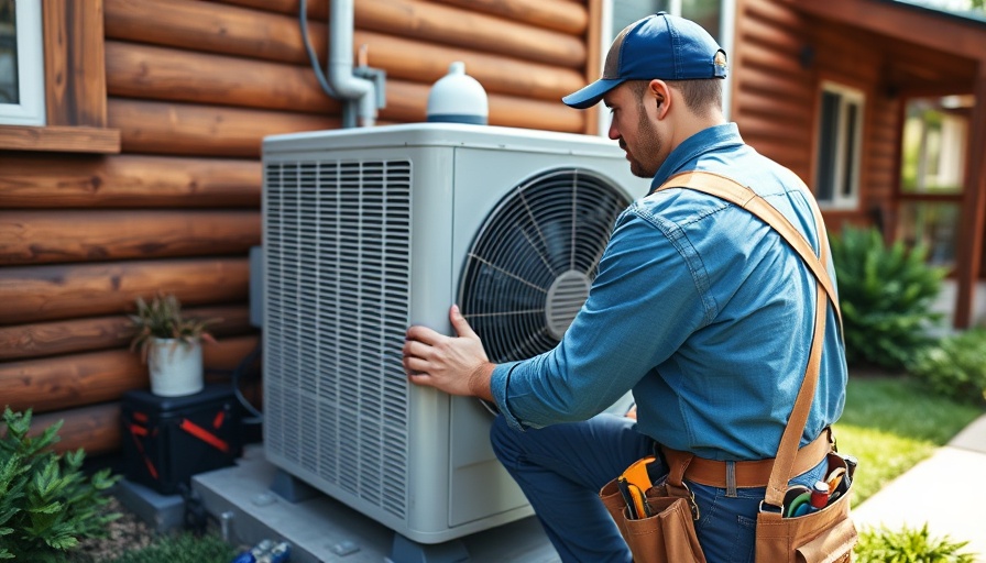 HVAC technician working on AC unit, compliance with regulations.
