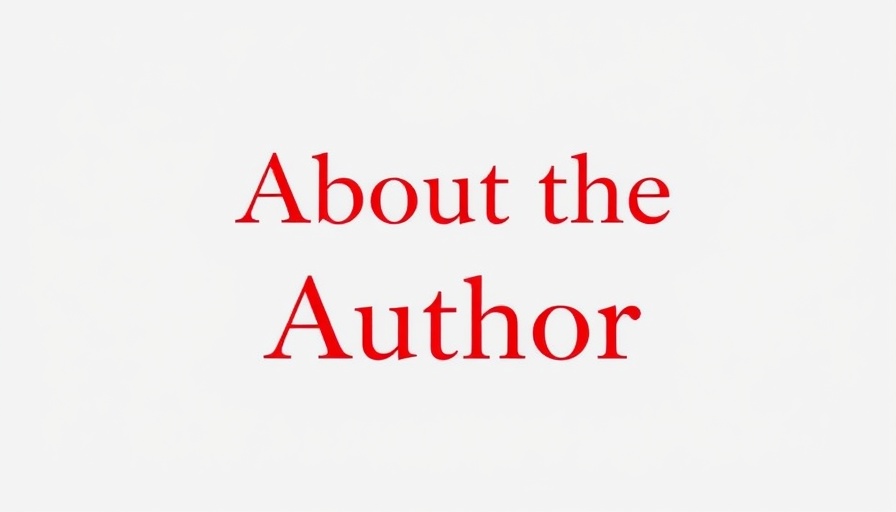 About the Author text in red on white background