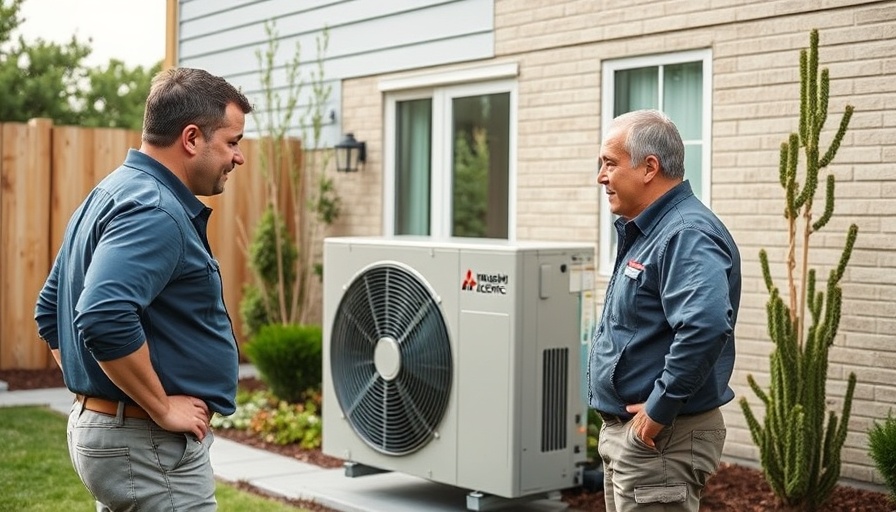 Mitsubishi Electric professionals discussing HVAC unit installation