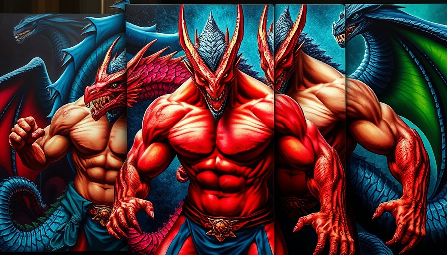 Fantasy book covers with muscular figures in dramatic poses