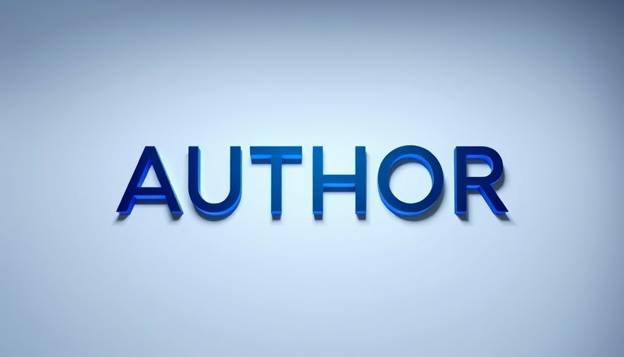 Modern 'ABOUT THE AUTHOR' text graphic with shadow.