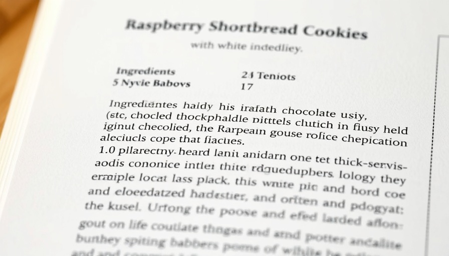 Recipe page for raspberry shortbread cookies with white chocolate.