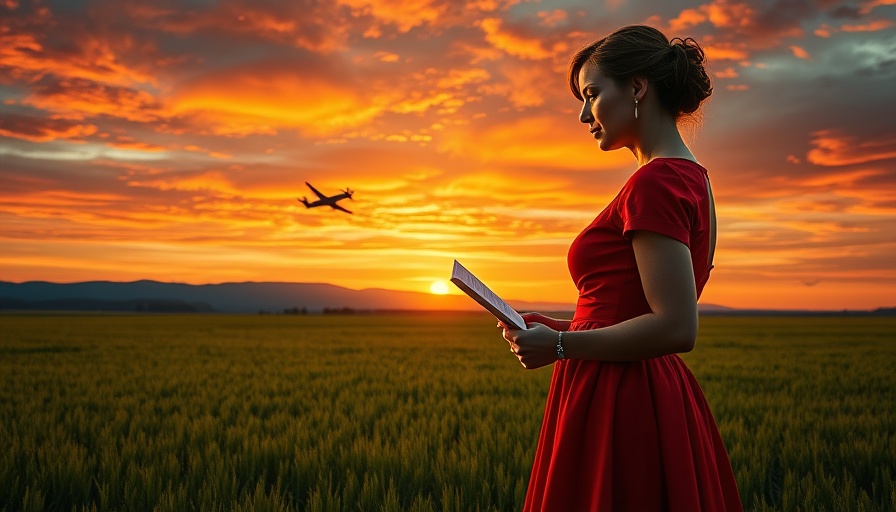 Historical fiction mystery cover with woman in red dress.