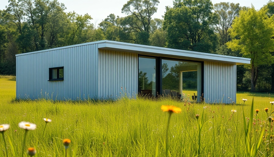 Simple metal house design in natural setting, simplicity in home design.