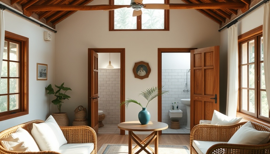 Charming rustic room interior at Sri Lanka Surf Camp with natural decor.