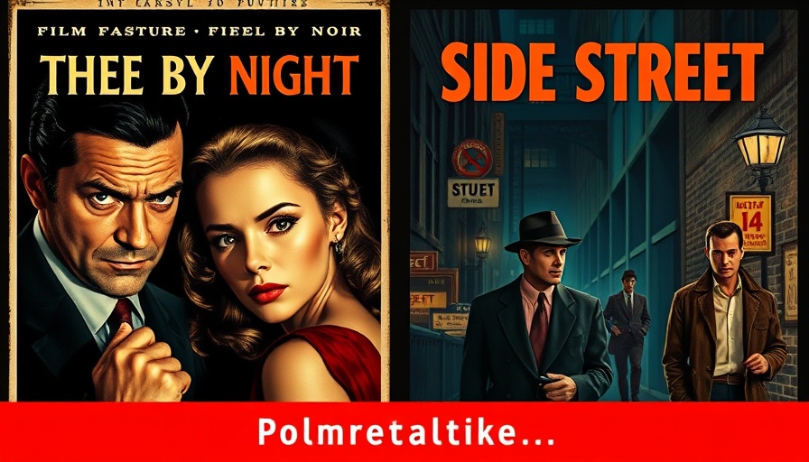 Film noir double feature poster, classic mystery vibe.