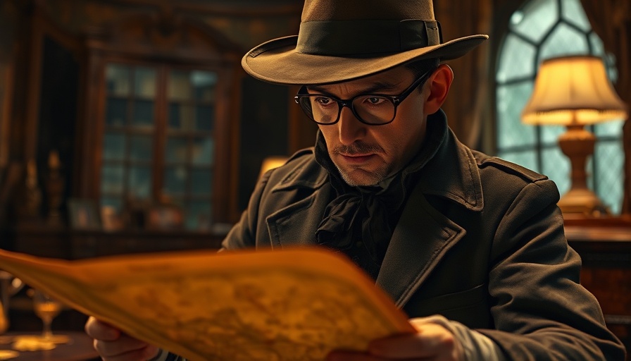 Victorian detective solving historical fiction mystery in dimly lit study.