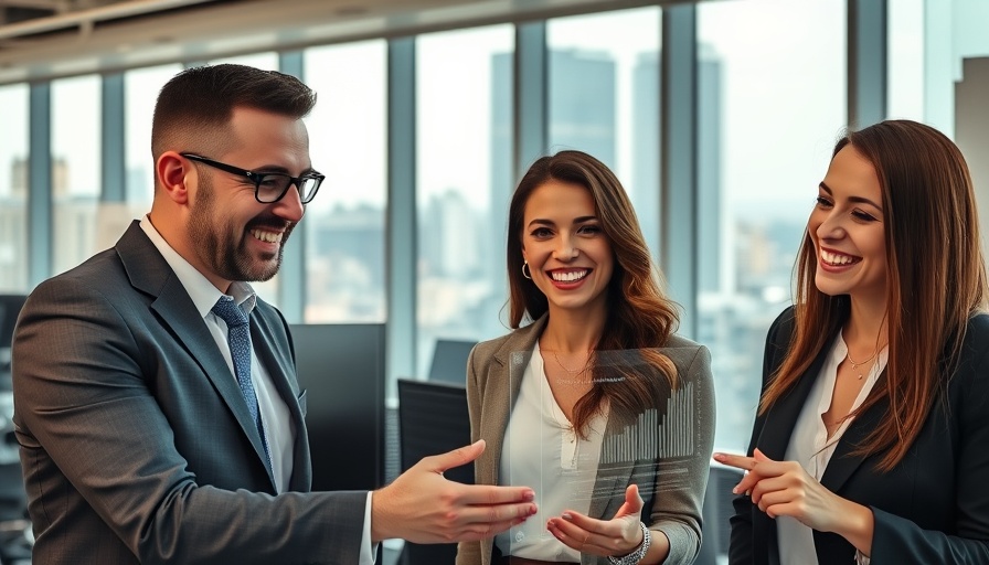 Professionals discussing data-driven sales optimization in a modern office.
