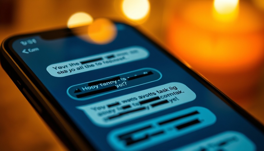 AI Conversationalists on smartphone showing garbled text.