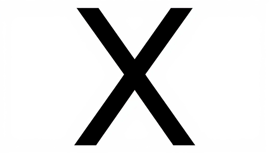 Minimalist letter X logo design, modern and abstract style