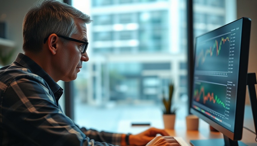 Could Crypto Take SoFi Stock to the Next Level: Man analyzing stock charts.
