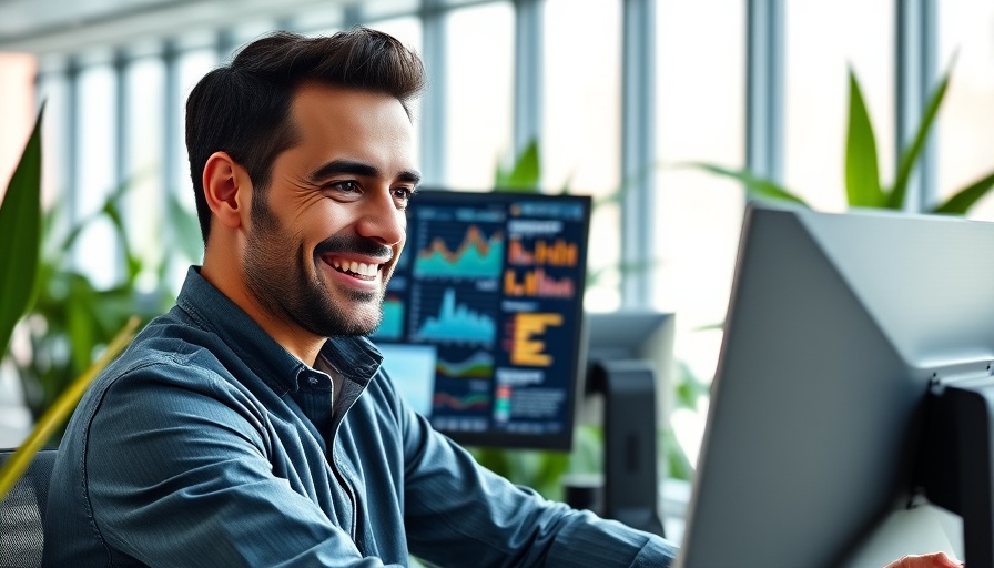 Professional man using PC maintenance program for business in office.