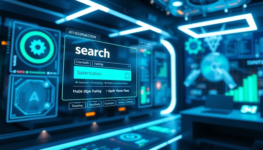 AI search optimization displayed on futuristic interface