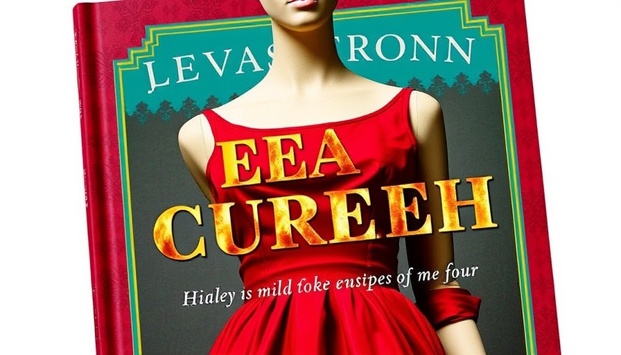 The Tea Ladies book cover featuring a red patterned dress on a mannequin.