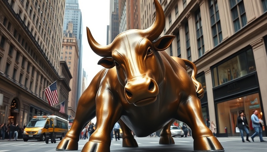 Charging Bull statue symbolizing investor sentiment for small firms.