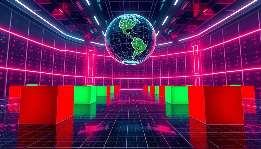 Futuristic arena with neon cubes representing AI talent war.