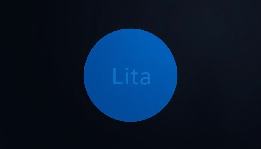 Minimalistic design with a blue circle labeled 'Lita'.