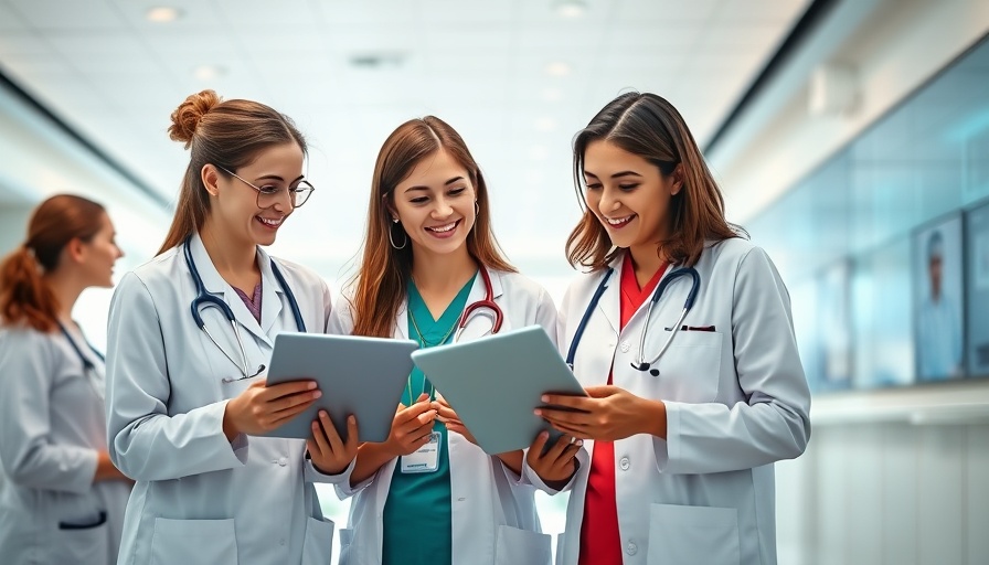 Healthcare professionals using patient-centered care technology.
