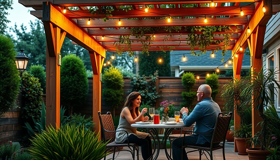 Transform your Houston backyard with a pergola for delightful dining.