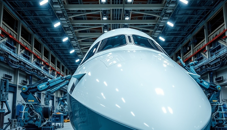 Aircraft assembly in a manufacturing plant highlighting business growth capital investment.
