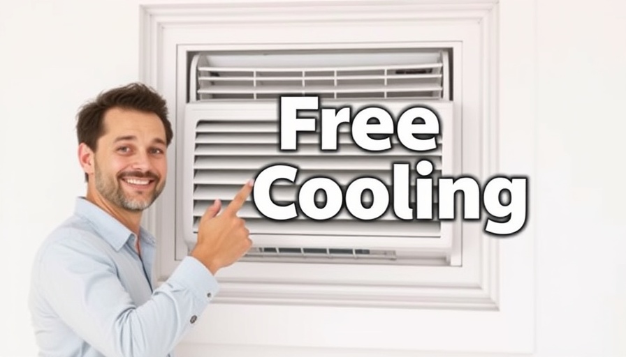 Houston air conditioning services showcase window unit with cheerful individual.