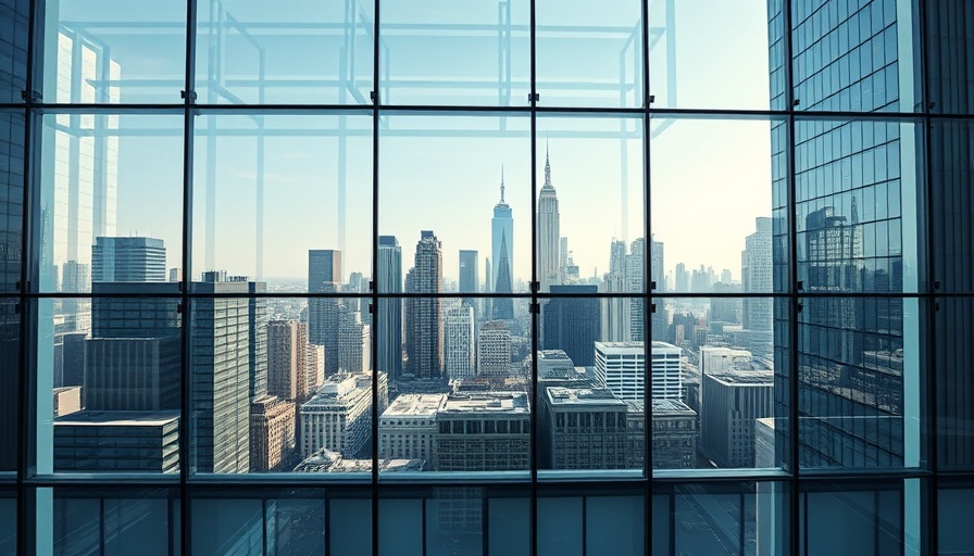 Modern office building reflecting city skyline, Open Banking Nigeria Impact.